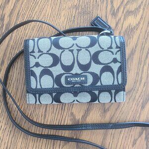Coach Signature Crossbody Wallet